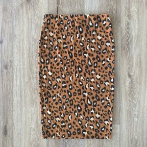 Forever 21 leopard pencil skirt small